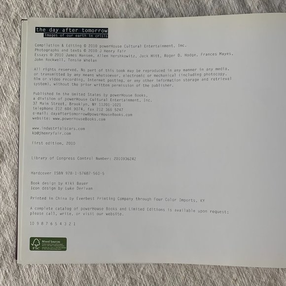 Book | The Day After Tomorrow: Images of Our Earth in Crisis - J H Fair - Picture 7 of 10